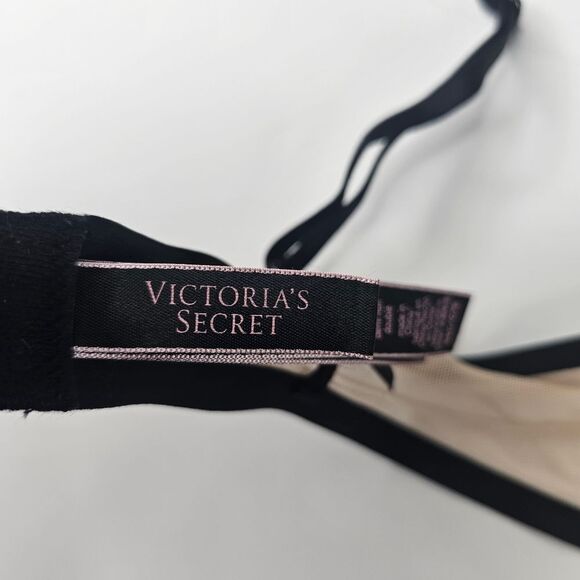 Victoria's Secret bra Black Nude Unlined Demi size 34C - Picture 3 of 7